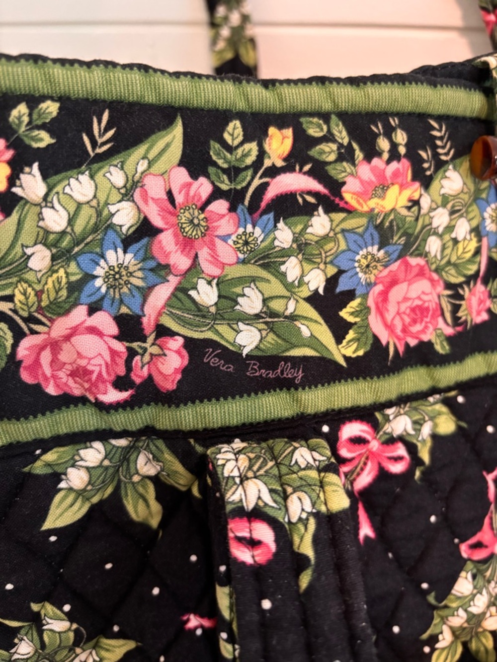 Vintage Vera Bradley large tote bag in the retired "New Hope" pattern - Picture 9 of 16